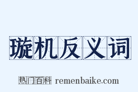 璇机反义词是什么意思的图片